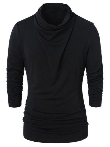 Cowl Neck Long Sleeve Solid Top