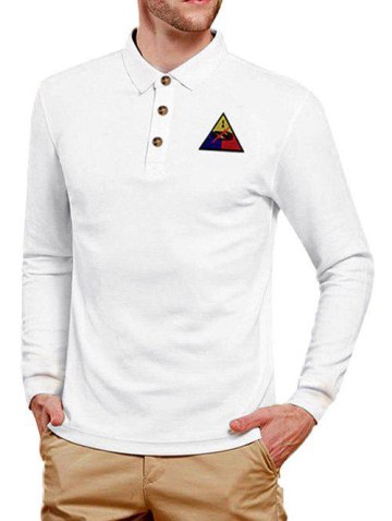 Geometrical Applique Long Sleeve T Shirt