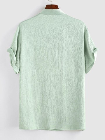 Half Button Design Round Neck Shirt