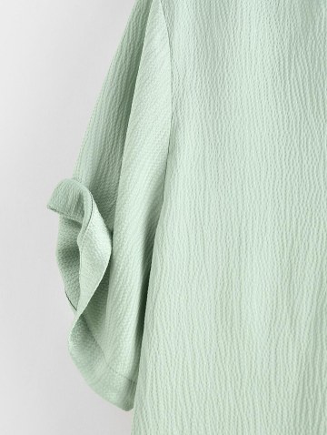 Half Button Design Round Neck Shirt