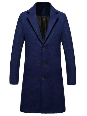 Lengthen Single Breasted Warmth Woolen Coat