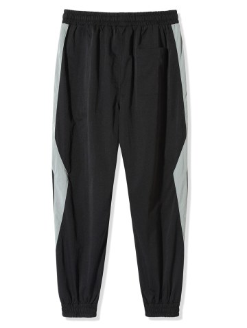 Letter Applique Contrast Casual Pants