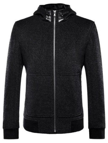 Long Sleeve Zip Up Drawstring Hooded Jacket