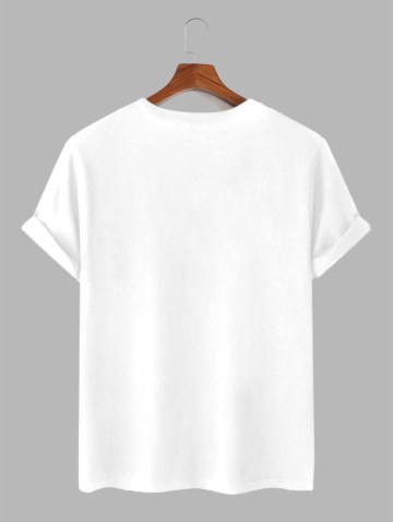 Playing Card Pattern T-shirt And Letter Cargo Shorts Set