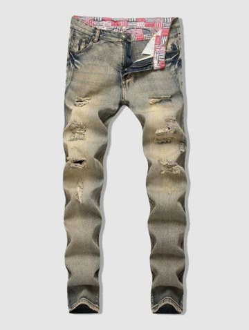Retro Ripped Casual Denim Jeans