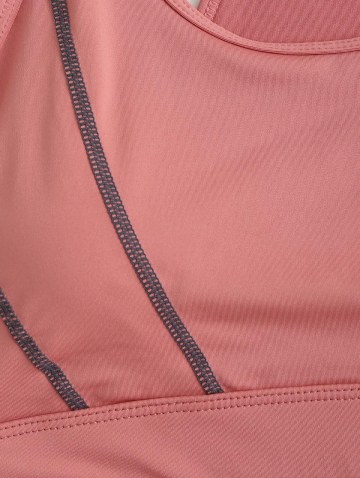 Sport Topstitching Racerback Cut Out Bra And Skinny Shorts Set