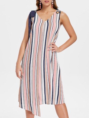 Striped Sleeveless Casual Dress