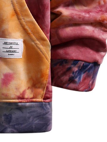 Tie Dye Drop Shoulder Hooded Jacket