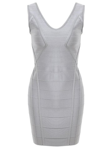 V Neck Sleeveless Bandage Dress