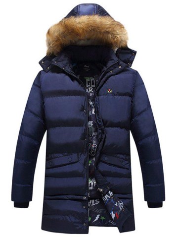 Zip Up Faux Fur Hooded Coat